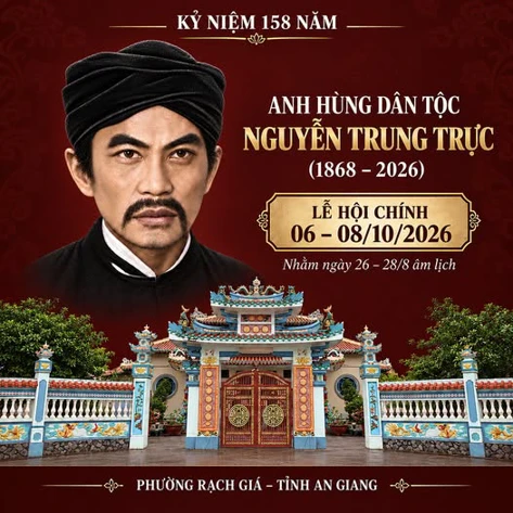 An Giang tổ chức Lễ hội kỷ niệm 158 năm Anh hùng dân tộc Nguyễn Trung Trực hy sinh