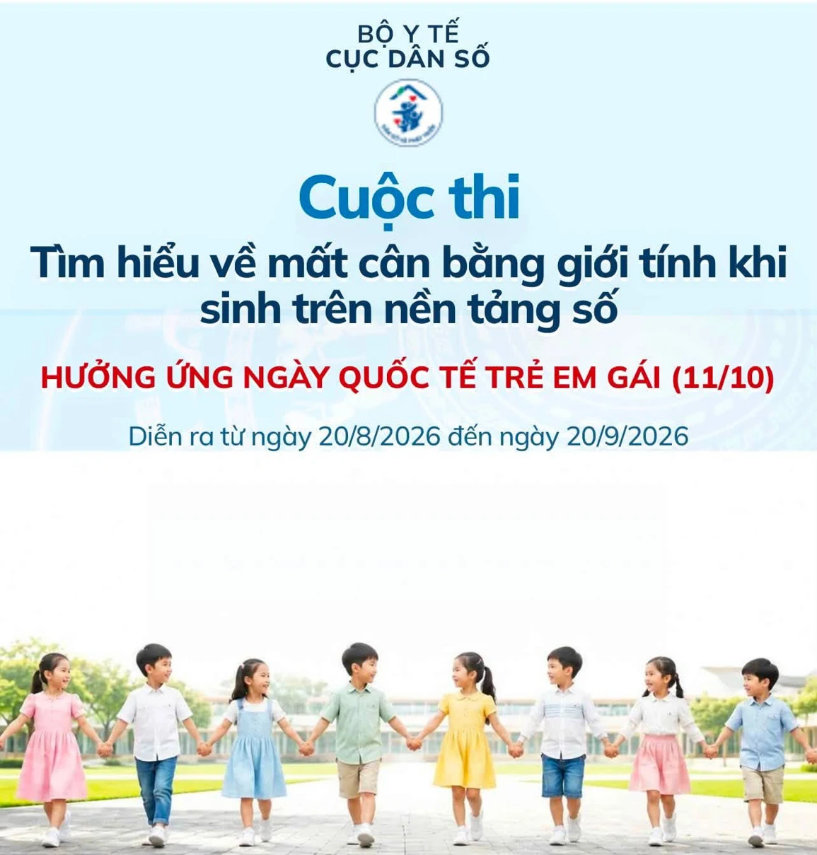 Cuộc thi tìm hiểu về mất cân bằng giới tính khi sinh trên nền tảng số hưởng ứng ngày quốc tế trẻ em gái (11/10)