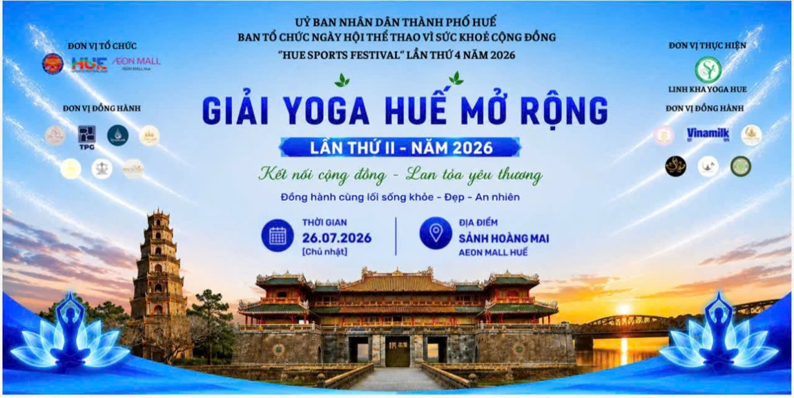 Giải Yoga thành phố Huế mở rộng lần thứ II năm 2026.