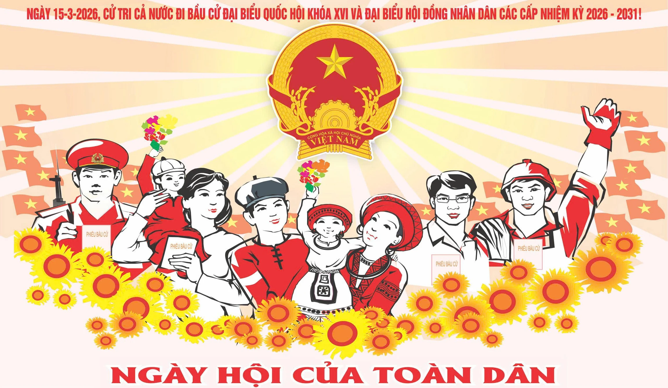 Hãy tích cực tham gia bầu cử đại biểu Quốc hội khóa XVI và đại biểu Hội đồng nhân dân các cấp nhiệm kỳ 2026 – 2031!