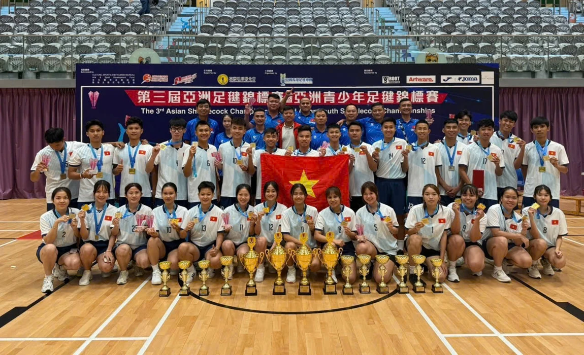 Huế góp công lớn đưa đội tuyển Việt Nam vô địch Giải đá cầu châu Á tại Hongkong