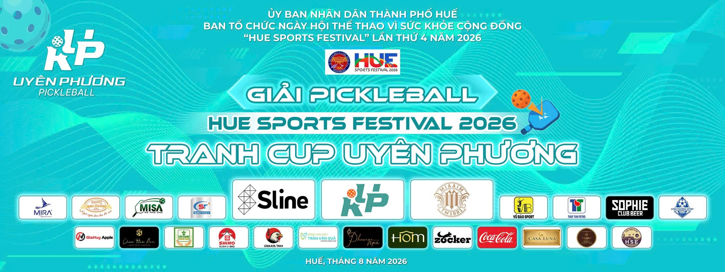 Khai mạc giải Pickleball “Hue Sports Festival 2026” tranh cup Uyên Phương