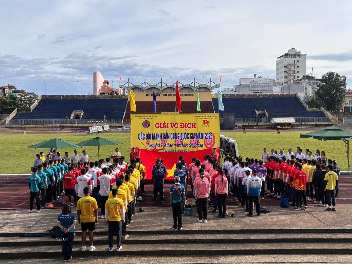 Khai mạc Giải vô địch các đội mạnh Bắn cung quốc gia năm 2026 tại thành phố Huế