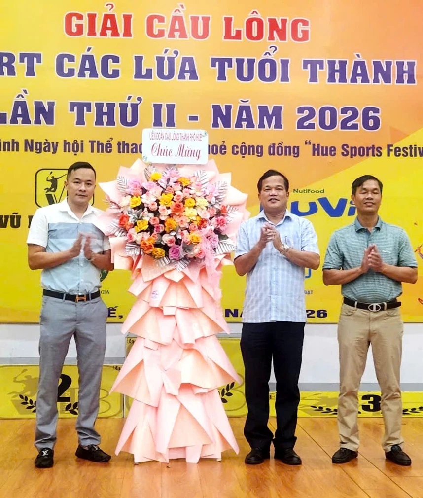 Sôi nổi Khai mạc Giải cầu lông Vũ Bảo Sport các lứa tuổi thành phố Huế lần thứ II, năm 2026