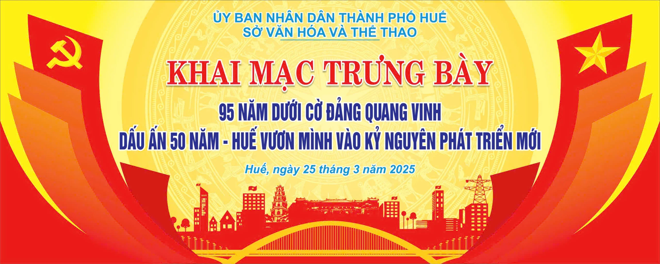 THÔNG TIN BÁO CHÍ Trưng bày chuyên đề “95 năm dưới cờ Đảng quang vinh” ; “Dấu ấn 50 năm - Huế vươn mình vào kỷ nguyên phát triển mới”